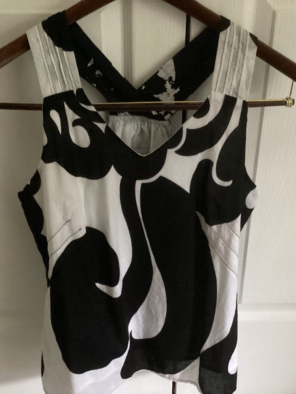 Ladies Soft Surroundings Sleeveless Top Geometric Pattern Petite XL